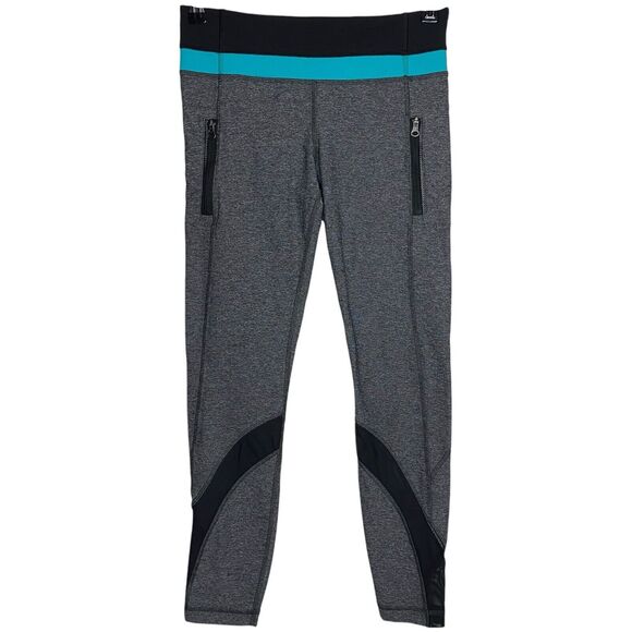 Lululemon Leggings Womens 6 Gray Teal Inspire Tight Athleisure Yoga Workout Gym - Picture 1 of 12